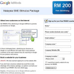 Malaysia SME Stimulus Package – Pay RM200 to Get RM200 of Free Google AdWords Advertising Credit