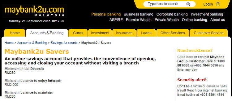 Maybank2u Savers